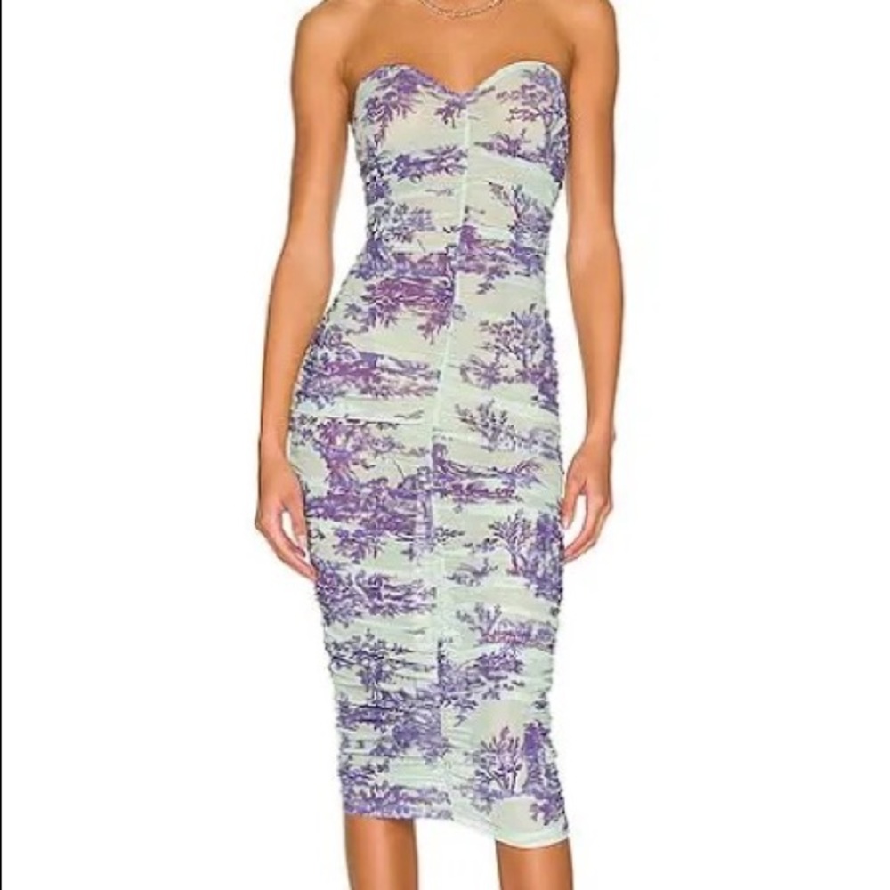 Miaou Renzo dress in Mint Toile